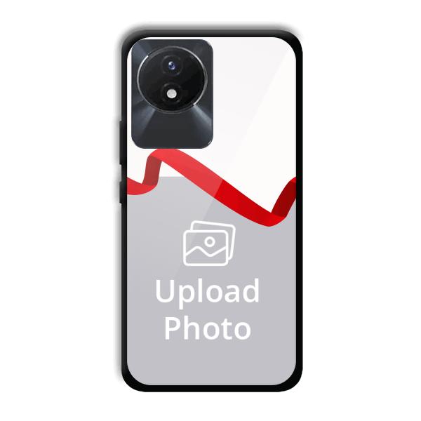 Red Ribbon Customized Printed Back Cover for Vivo Y02