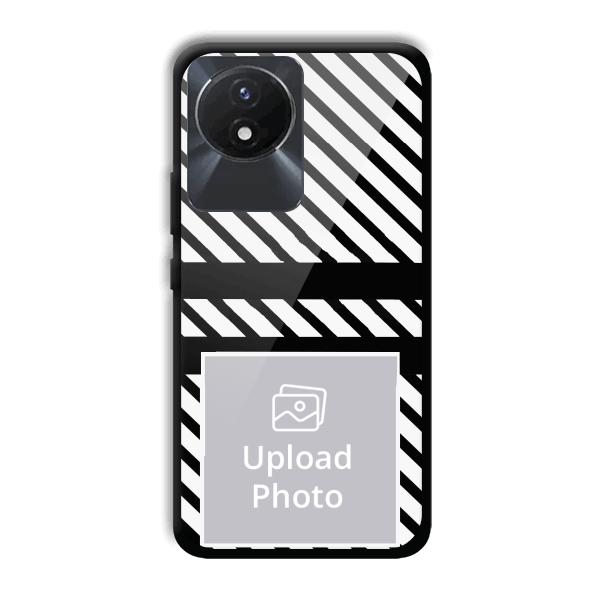 White Black Customized Printed Back Cover for Vivo Y02