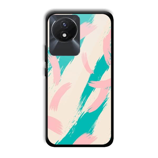 Pinkish Blue Phone Customized Printed Back Cover for Vivo Y02