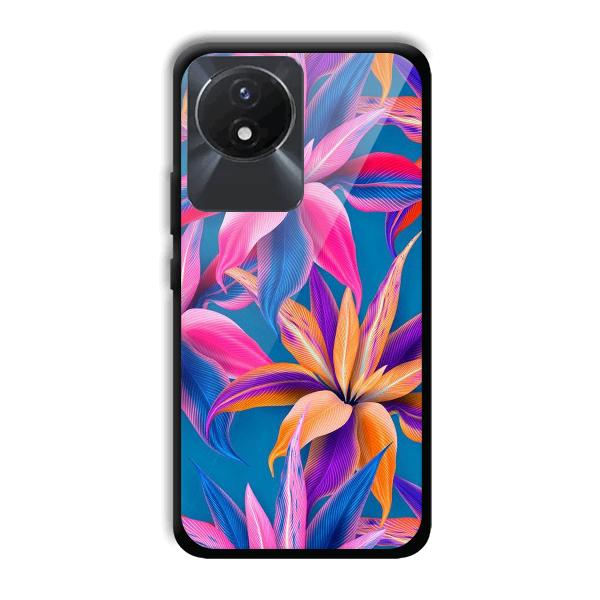 Aqautic Flowers Phone Customized Printed Back Cover for Vivo Y02