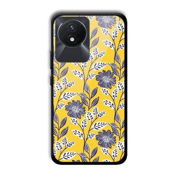 Yellow Fabric Design Phone Customized Printed Back Cover for Vivo Y02