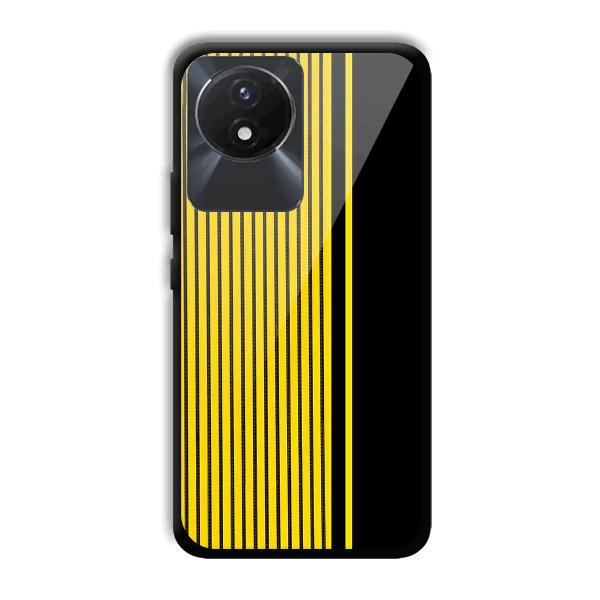 Yellow Black Design Phone Customized Printed Back Cover for Vivo Y02