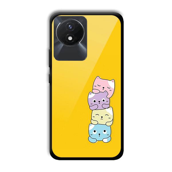 Colorful Kittens Phone Customized Printed Back Cover for Vivo Y02