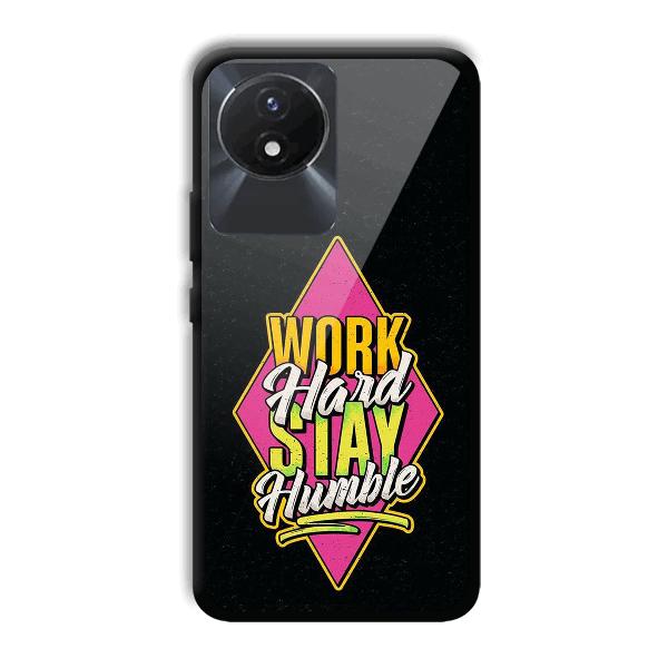 Work Hard Quote Phone Customized Printed Back Cover for Vivo Y02