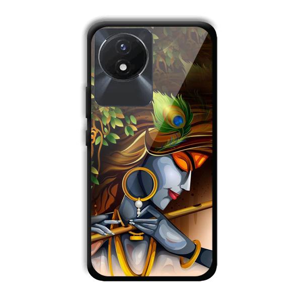 Krishna & Flute Phone Customized Printed Back Cover for Vivo Y02