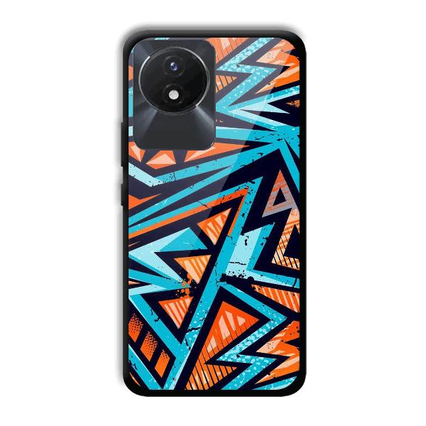 Zig Zag Pattern Phone Customized Printed Back Cover for Vivo Y02
