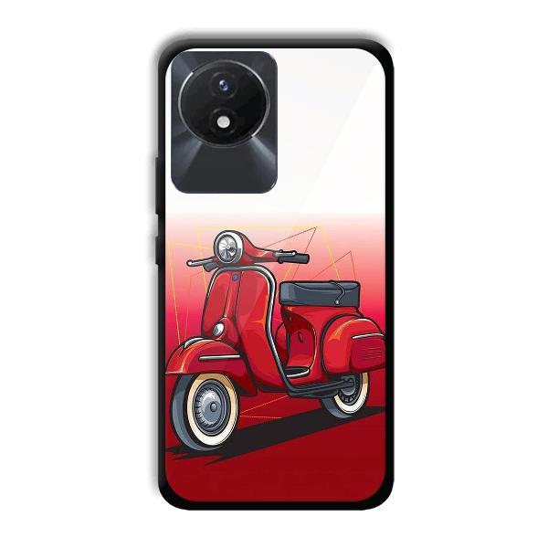 Red Scooter Phone Customized Printed Back Cover for Vivo Y02