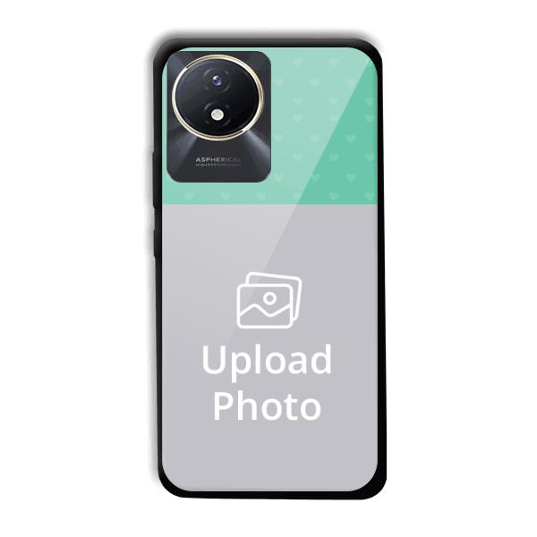Green Hearts Customized Printed Back Cover for Vivo Y02t