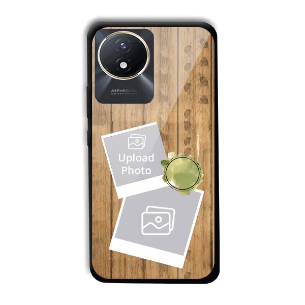 Wooden Photo Collage Customized Printed Back Cover for Vivo Y02t