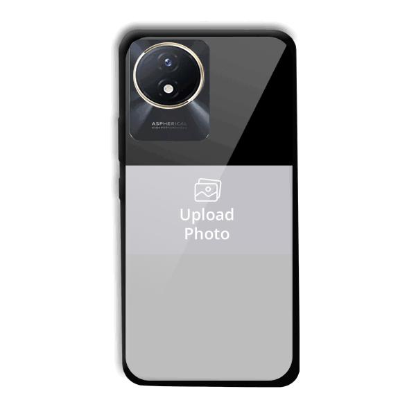 Black & Grey Customized Printed Back Cover for Vivo Y02t
