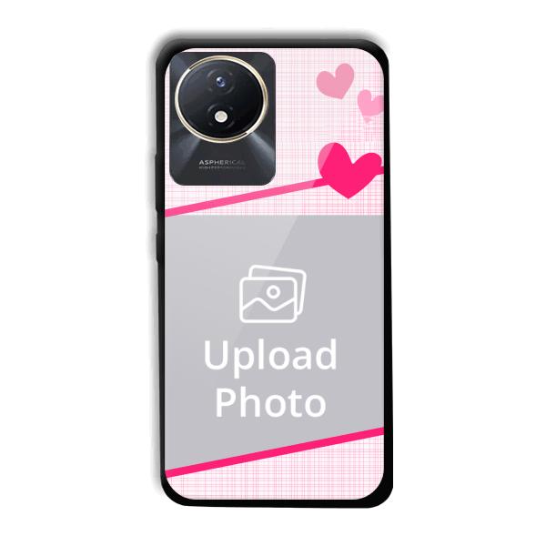 Pink Check Customized Printed Back Cover for Vivo Y02t