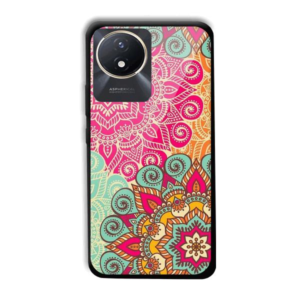 Floral Design Phone Customized Printed Back Cover for Vivo Y02t