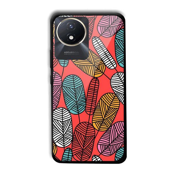 Lines and Leaves Phone Customized Printed Back Cover for Vivo Y02t