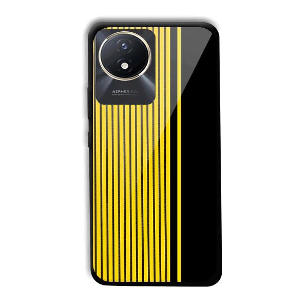 Yellow Black Design Phone Customized Printed Back Cover for Vivo Y02t