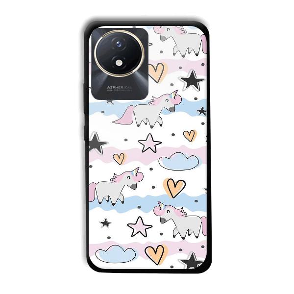Unicorn Pattern Phone Customized Printed Back Cover for Vivo Y02t