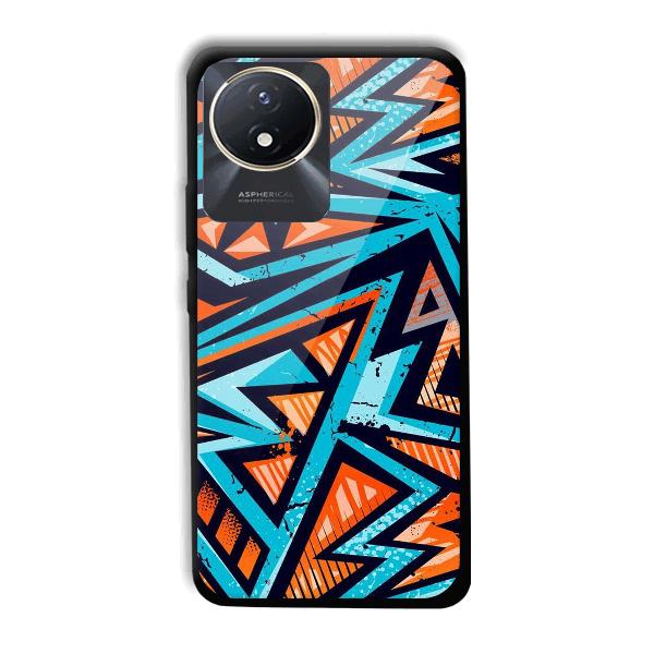 Zig Zag Pattern Phone Customized Printed Back Cover for Vivo Y02t