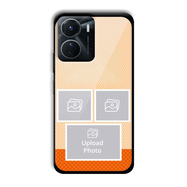 Orange Background Customized Printed Back Cover for Vivo Y16