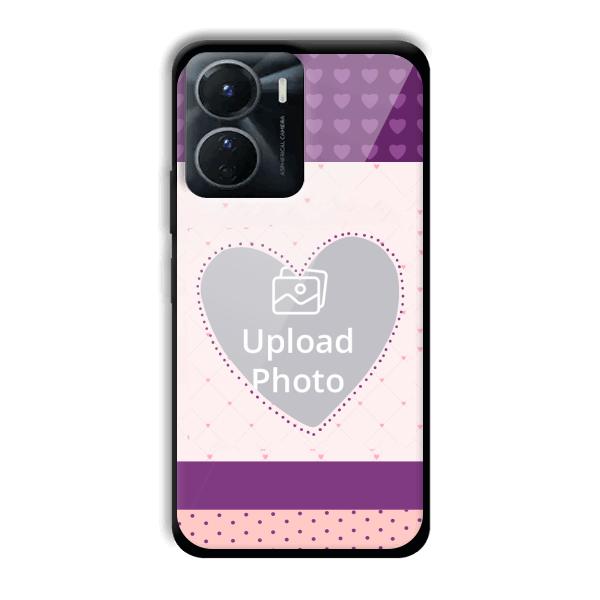 Purple Hearts Customized Printed Back Cover for Vivo Y16
