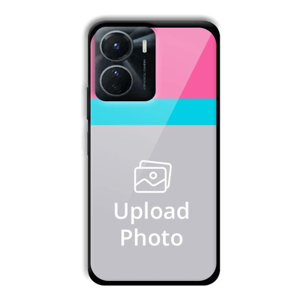 Pink & Sky Blue Customized Printed Back Cover for Vivo Y16