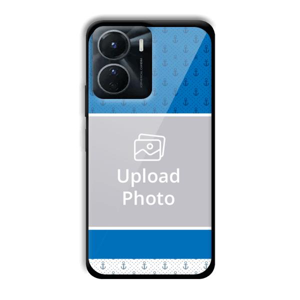 Blue White Design Customized Printed Back Cover for Vivo Y16
