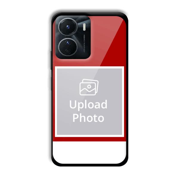 Red & White Customized Printed Back Cover for Vivo Y16