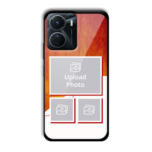 Red White Background Customized Printed Back Cover for Vivo Y16