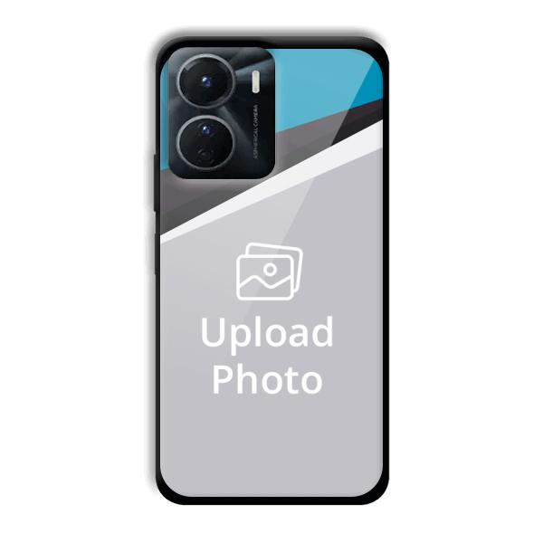Blue Black Customized Printed Back Cover for Vivo Y16