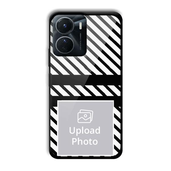 White Black Customized Printed Back Cover for Vivo Y16