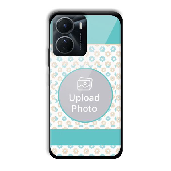Blue Flowers Customized Printed Back Cover for Vivo Y16