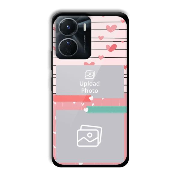 Pink Hearts Customized Printed Back Cover for Vivo Y16