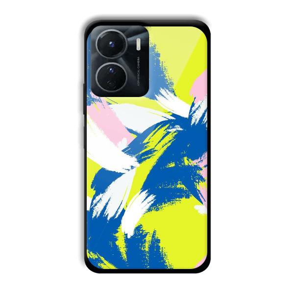 Blue White Pattern Phone Customized Printed Back Cover for Vivo Y16