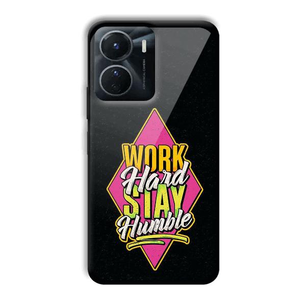 Work Hard Quote Phone Customized Printed Back Cover for Vivo Y16