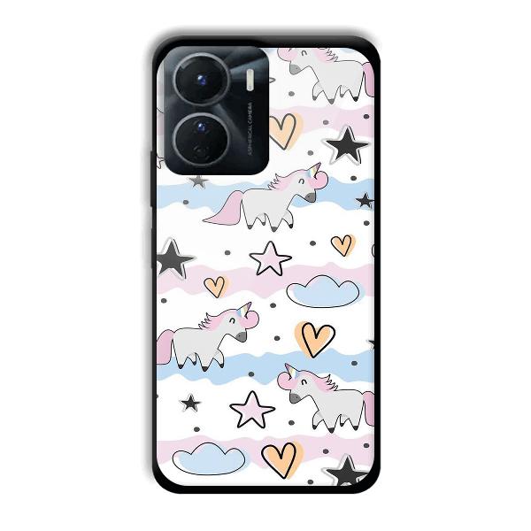 Unicorn Pattern Phone Customized Printed Back Cover for Vivo Y16