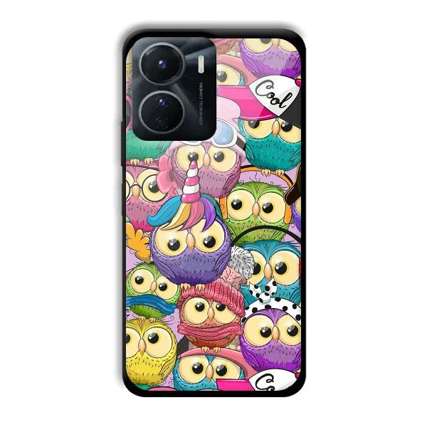 Colorful Owls Phone Customized Printed Back Cover for Vivo Y16