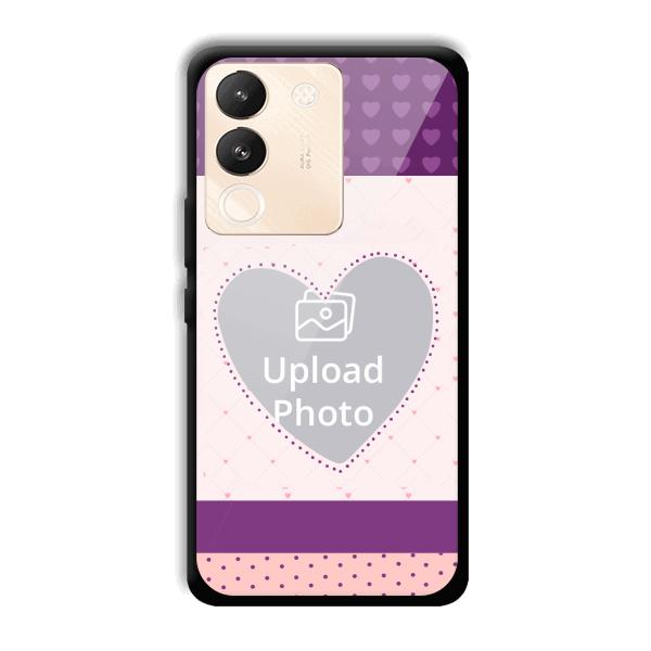 Purple Hearts Customized Printed Back Cover for Vivo Y200 5G