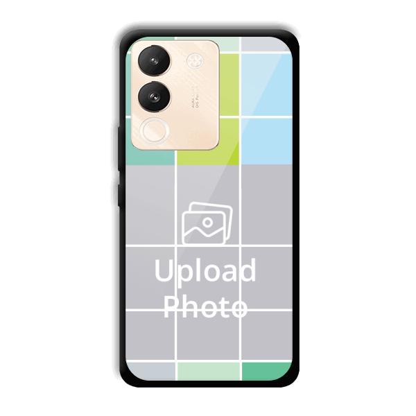 Grid Customized Printed Back Cover for Vivo Y200 5G