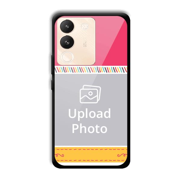 Pink Yellow Customized Printed Back Cover for Vivo Y200 5G