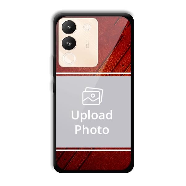 Solid Red Customized Printed Back Cover for Vivo Y200 5G