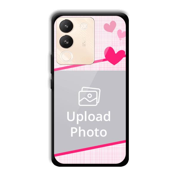 Pink Check Customized Printed Back Cover for Vivo Y200 5G