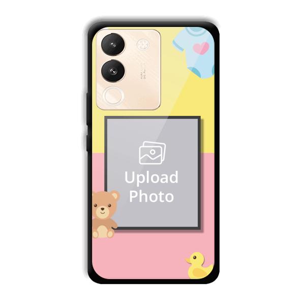 Teddy Bear Baby Design Customized Printed Back Cover for Vivo Y200 5G