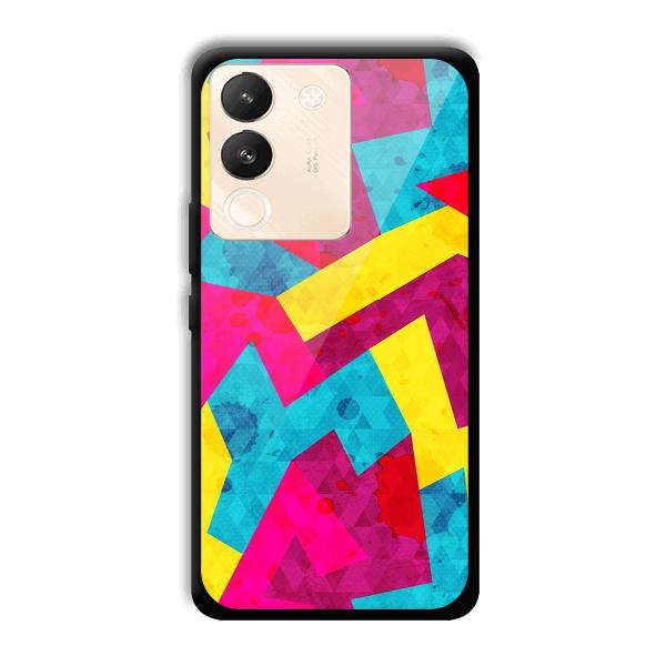 Pink Yellow Pattern Phone Customized Printed Back Cover for Vivo Y200 5G
