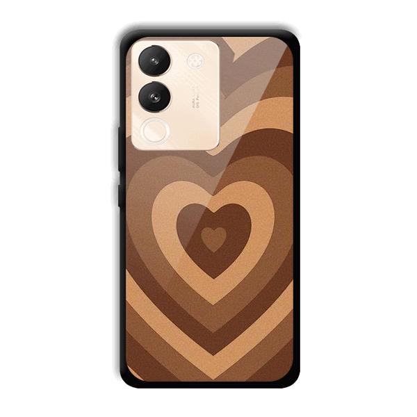 Brown Hearts Phone Customized Printed Back Cover for Vivo Y200 5G