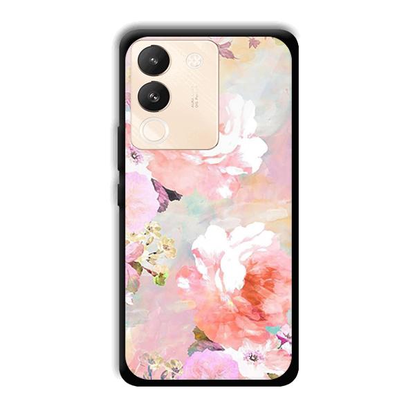 Floral Canvas Phone Customized Printed Back Cover for Vivo Y200 5G