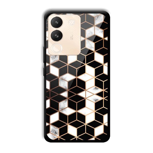 Black Cubes Phone Customized Printed Back Cover for Vivo Y200 5G