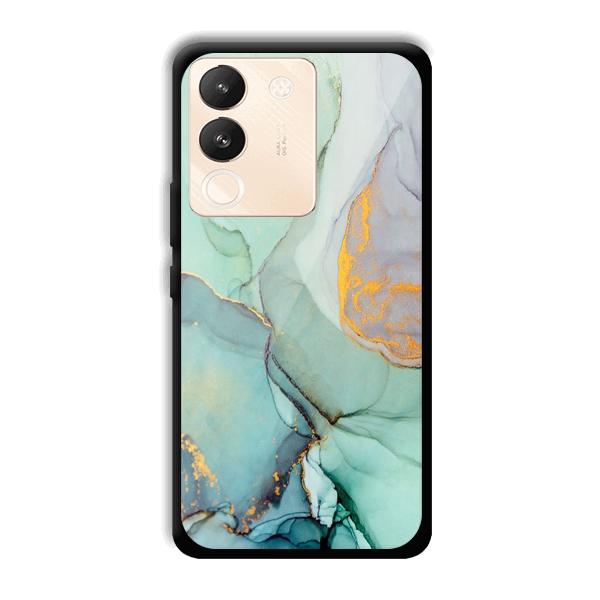 Green Marble Phone Customized Printed Back Cover for Vivo Y200 5G