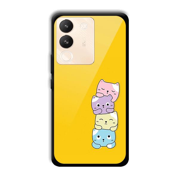 Colorful Kittens Phone Customized Printed Back Cover for Vivo Y200 5G