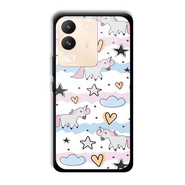 Unicorn Pattern Phone Customized Printed Back Cover for Vivo Y200 5G