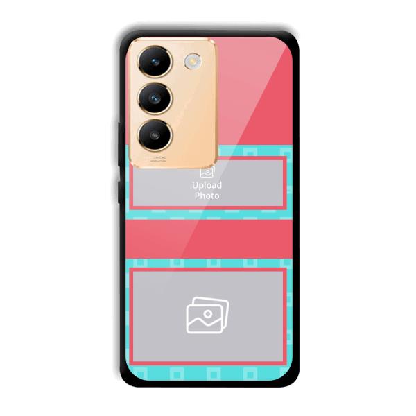 Blue Pink Customized Printed Back Cover for Vivo Y200e 5G