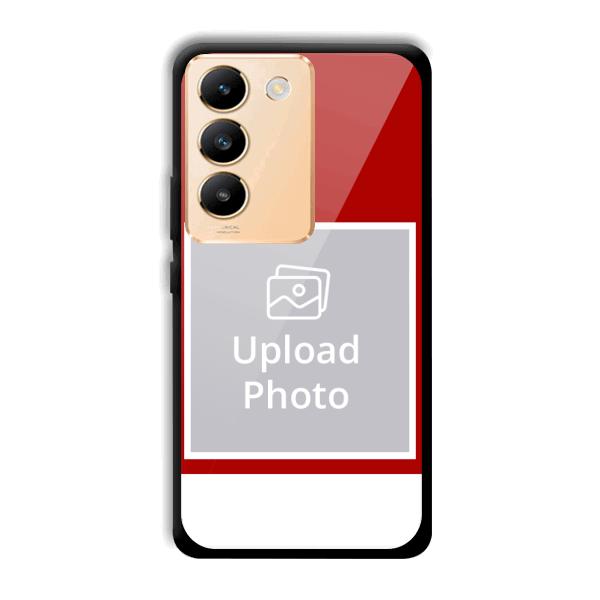Red & White Customized Printed Back Cover for Vivo Y200e 5G