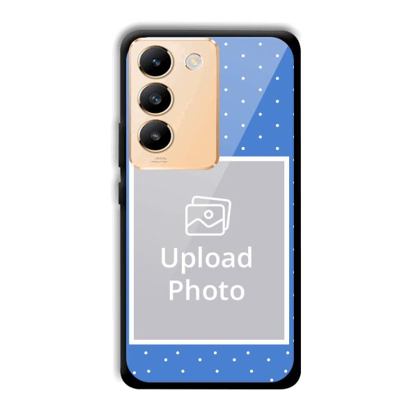 Sky Blue White Customized Printed Back Cover for Vivo Y200e 5G